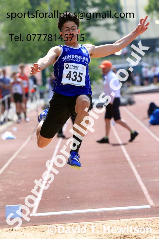 Mens Under-17s Long Jump, 2024 North Eastern Track and Field Champs., Middlesbrough.  Photo: David T. Hewitson/Sports for All Pics